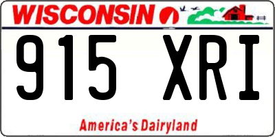 WI license plate 915XRI
