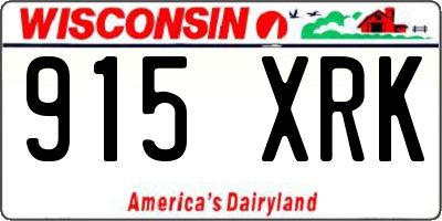 WI license plate 915XRK