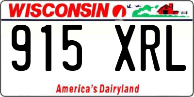 WI license plate 915XRL