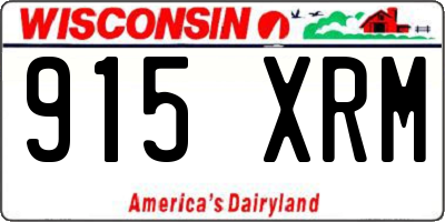 WI license plate 915XRM
