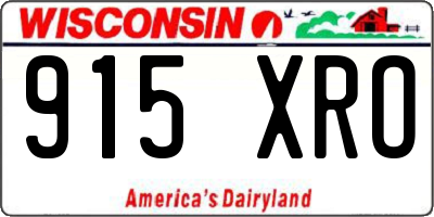WI license plate 915XRO