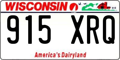 WI license plate 915XRQ