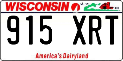 WI license plate 915XRT