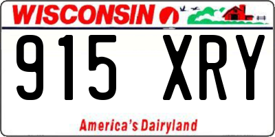 WI license plate 915XRY