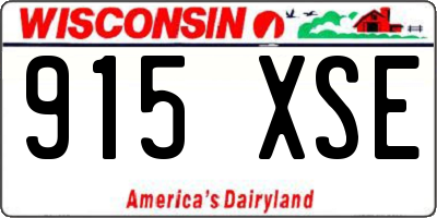 WI license plate 915XSE