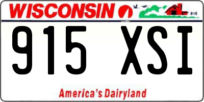 WI license plate 915XSI