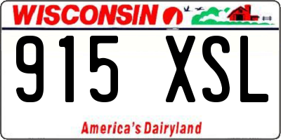 WI license plate 915XSL