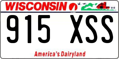 WI license plate 915XSS