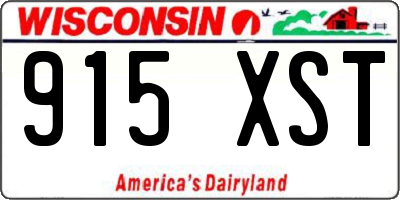 WI license plate 915XST