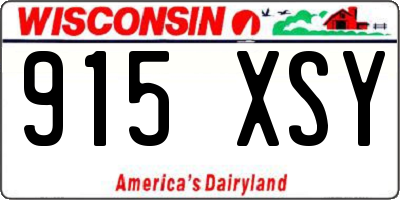 WI license plate 915XSY