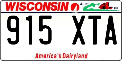 WI license plate 915XTA