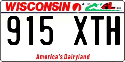 WI license plate 915XTH