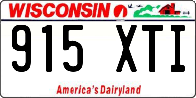 WI license plate 915XTI