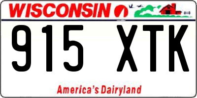 WI license plate 915XTK