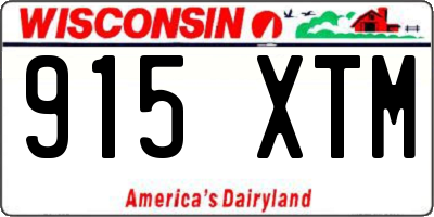 WI license plate 915XTM