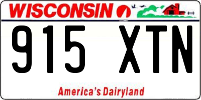 WI license plate 915XTN