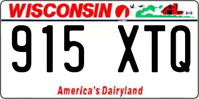 WI license plate 915XTQ