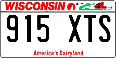WI license plate 915XTS