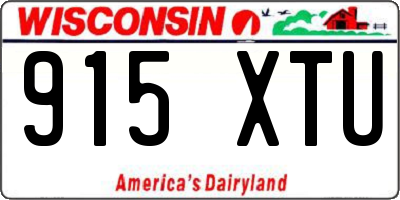 WI license plate 915XTU