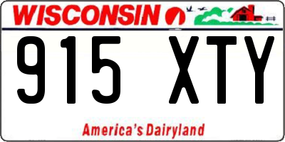 WI license plate 915XTY