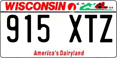 WI license plate 915XTZ