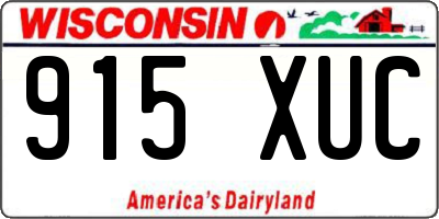 WI license plate 915XUC