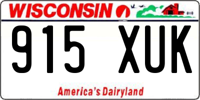 WI license plate 915XUK