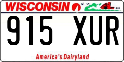 WI license plate 915XUR