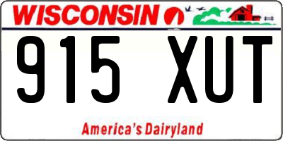 WI license plate 915XUT
