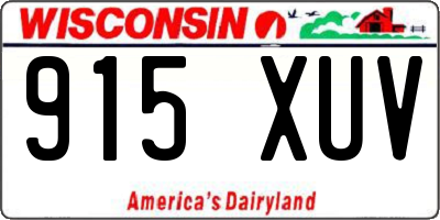 WI license plate 915XUV