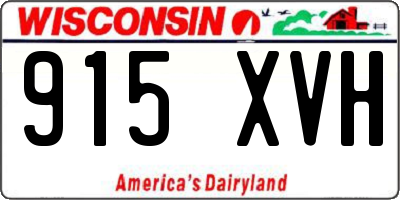 WI license plate 915XVH
