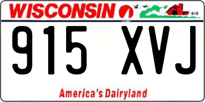WI license plate 915XVJ