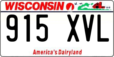 WI license plate 915XVL