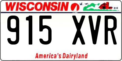 WI license plate 915XVR