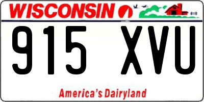 WI license plate 915XVU