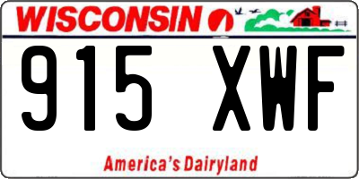 WI license plate 915XWF