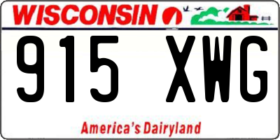 WI license plate 915XWG