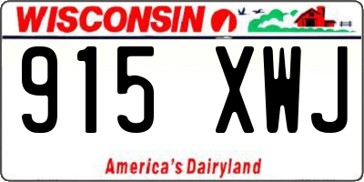 WI license plate 915XWJ