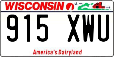 WI license plate 915XWU