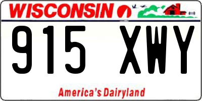 WI license plate 915XWY