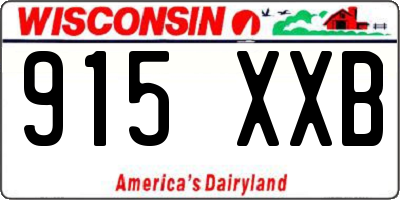 WI license plate 915XXB