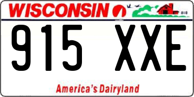 WI license plate 915XXE