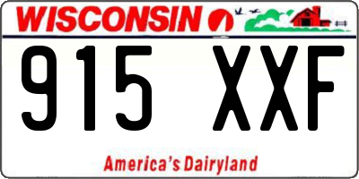 WI license plate 915XXF