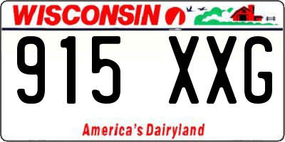 WI license plate 915XXG
