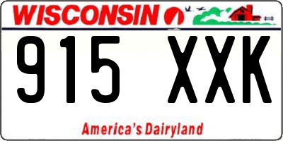 WI license plate 915XXK