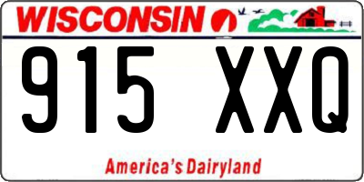 WI license plate 915XXQ