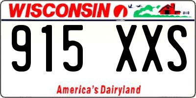 WI license plate 915XXS