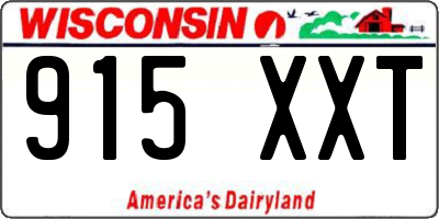 WI license plate 915XXT
