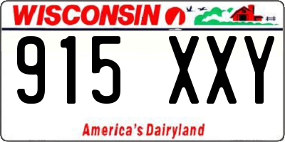 WI license plate 915XXY