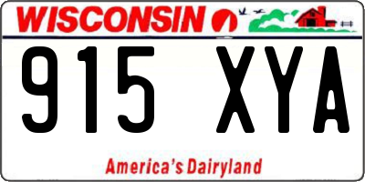 WI license plate 915XYA